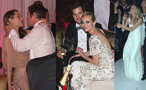 Photos of Brad Pitt, Angelina Jolie, Diane Kruger, Joshua Jackson, at the Inglourious Basterds Afterparty in Cannes