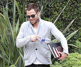 Photo Slide of Chris Pine Leaving an Acting Class in LA