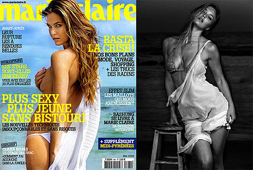Bikini and Topless Photos of Bar Refaeli in Marie Claire May 2009 France Issue