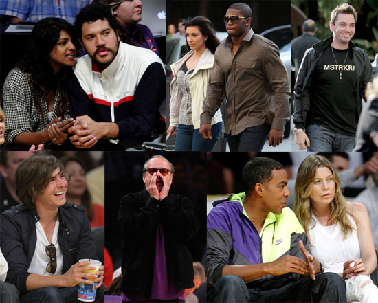 Celebs Attend the Lakers Game Celebs Attend the Lakers Game