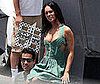 Photo Slide of Megan Fox in a Green Dress During a Photo Shoot in LA