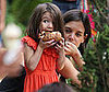 Photo Slide of Katie Holmes and Suri Cruise At th eGrove in LA