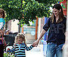 Photo Slide of Jennifer Garner and Violet Affleck in Boston