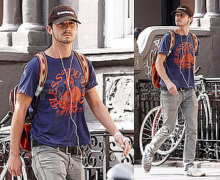 Photos of Shia LaBeouf Walking and Listening to His iPod in NYC