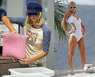 Photos of Paris Hilton Posing in a Swimsuit To Shoot a Commercial For Dreamcatchers