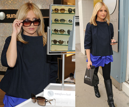 Sarah Michelle at the Sunglass Hut 