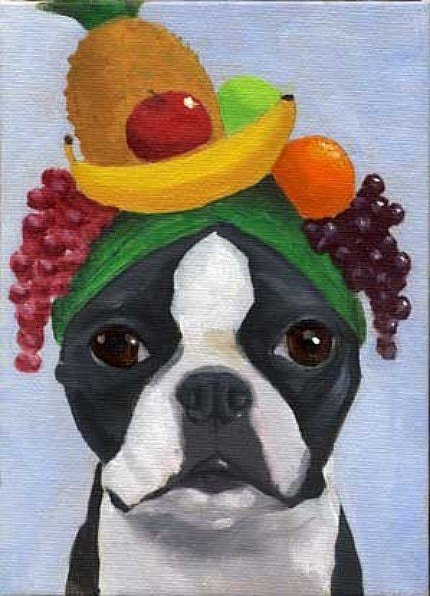 Bostons Wearing Hats 12 ($11)