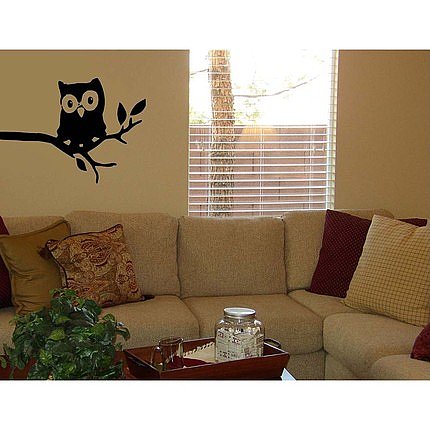 Owl in Tree Vinyl Wall Decal ($22) 