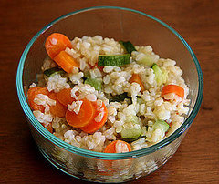 Add Chopped Veggies to Your Cooked Grains