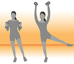Multitasking Move: Side Leg With Shoulder Press