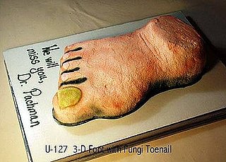 Cake in the Shape of a Foot With Toe Fungus