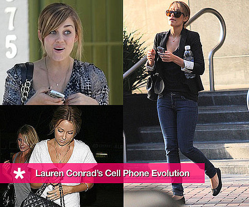 Lauren Conrad With Her BlackBerry Cell Phone
