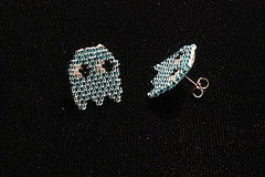 Pacman Inky Ghost Earrings on Etsy