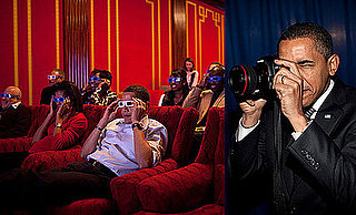 Photos of Barack Obama Shooting an SLR Camera and Family Wearing 3D Glasses