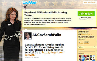 Republican Sarah Palin Joins Twitter