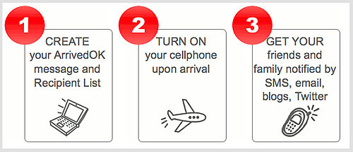 Use ArrivedOK to Let Friends and Family Know Your Flight Has Landed