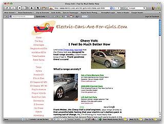 Website of the Day: Electric Cars Are For Girls 