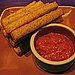 Chickpea Fries With Romesco Sauce
