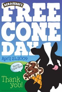 April 21, 2009: Free Cone Day at Ben & Jerry's