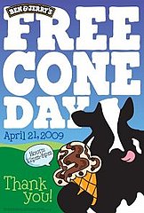 April 21, 2009: Free Cone Day at Ben & Jerry's