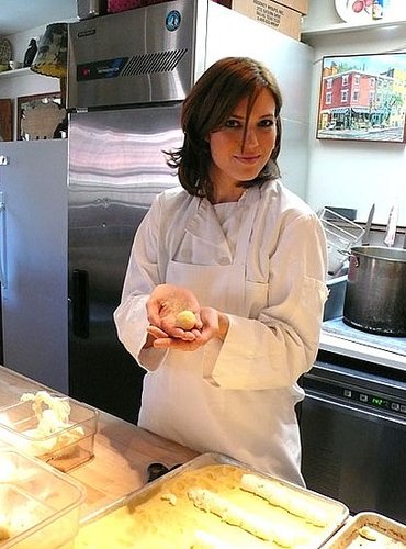 Mandy Moore Makes Gnudi at The Spotted Pig