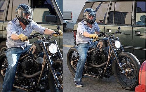 Photos of Brad Pitt On His Motorcycle in LA 2009-06-19 06:00:11