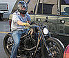 Slide Photo of Brad Pitt Photo on His Motorcycle in LA
