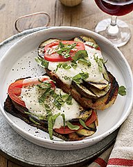 Fast & Easy Dinner: Open-Faced Grilled Eggplant Sandwiches Fast & Easy Dinner: Open-Faced Grilled Eggplant Sandwiches