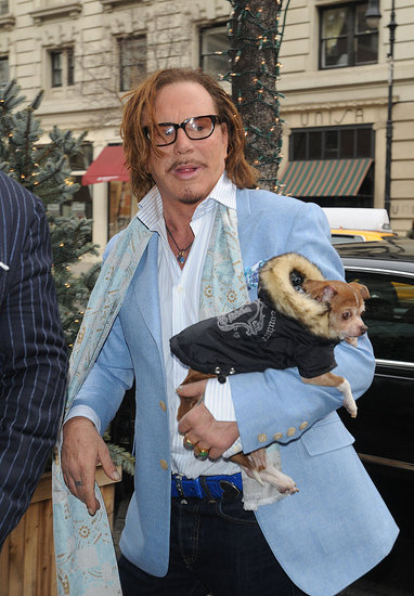Loki and Mickey Rourke in New York on Feb. 12