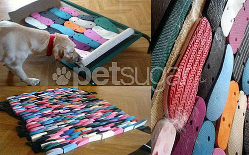 DIY Dreaming: Could You Re-Create This Dog Bed Made of Old Flip-Flops?