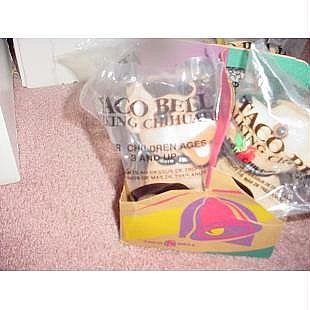 TACO BELL DOGS WITH CARRIER For Sale