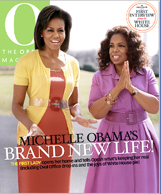 Oprah and Michelle Obama on O Magazine Cover
