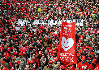 Thousands March Against Looser Abortion Laws in Spain 