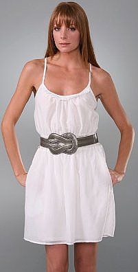 Rory Beca Ruffled Cross Back Dress with Belt