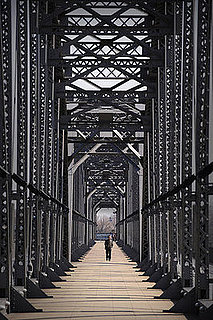 Broken Bridge Between China and North Korea