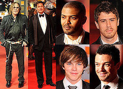 Photos of Mickey Rourke, Brad Pitt, Toby Kebbell, Noel Clarke, Dominic Cooper, Nicholas Hoult at BAFTA Awards 2009