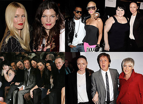 Photos of Stella McCartney, Beth Ditto, Salma Hayek, Pink, Thandie Newton, Kanye West and Paul McCartney at Paris Fashion Week