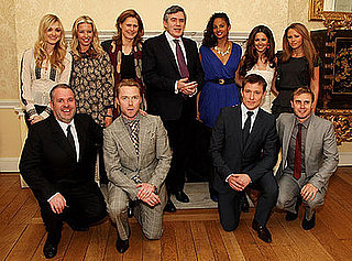 Photos of Gordon Brown With Comic Relief Kilimanjaro Climbers Including Cheryl Cole And Gary Barlow at Number 10 Downing Street