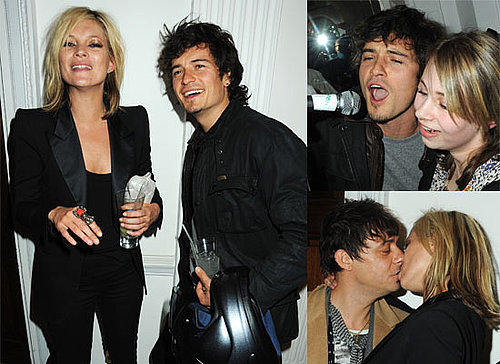 Photos Of Kate Moss, Orlando Bloom, Jamie Hince and Alison Mosshart At Mummy Rocks Charity Event. Kate and Jamie Kissing