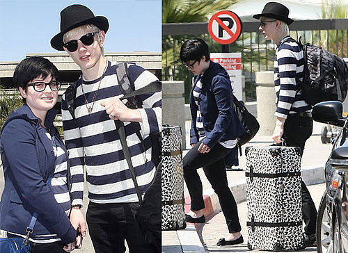 Photos Of Kelly Osbourne and Luke Worrell at LAX
