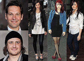 Skins Stars Kaya Scodelario, Kathryn Prescott and Megan Prescott With Paul Rudd and Jason Segel At I Love You Man UK Screening