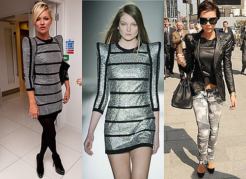 Photos of Kate Moss, Victoria Beckham, Wearing Balmain