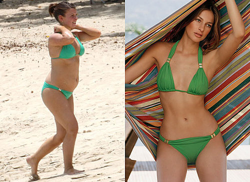 Photo of Coleen Rooney on Beach Green Bikini