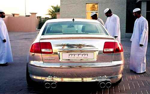 An Audi A8 was actually made out of SILVER! Tacky photo