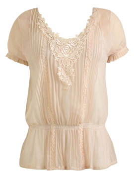 Sheer Pintuck Top