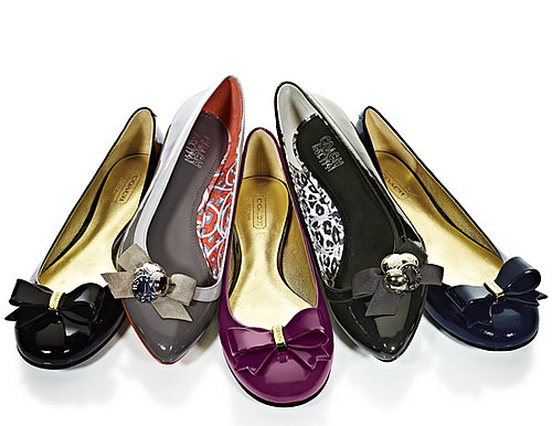 Coach Skyla Flats ($158)
Patent flat with resin bow detail
Rubber sole
Coach Trina Flats ($168)
Soft patent
Slight wedge with Coach button cluster detail
Coach Skyla Flats ($158)
Patent flat with resin bow detail
Rubber sole
Coach Trina Flats ($168)
Soft patent
Slight wedge with Coach button cluster detail