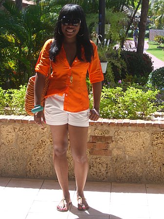 Orange and White