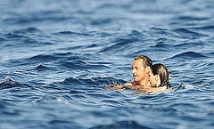 Nicolas Sarkozy and his wife in the South of France