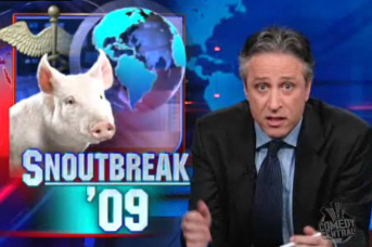 Jon Stewart Takes on Swine Flu News Coverage