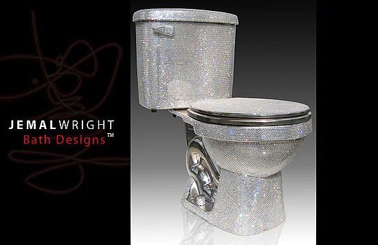 Crystal and Chrome Toilets plus Toilet Seat covers